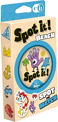 Spot It! Beach | Fun Family Game | Game for Kids | 2 to 8 Players Brain Blacksmith