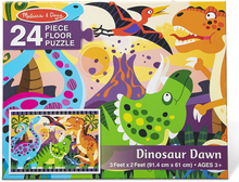 Load image into Gallery viewer, Dinosaur Dawn Jumbo Jigsaw Floor Puzzle (24 Pcs, 2 X 3 Feet)- 5.5 Difficulty Brain Blacksmith
