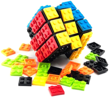 Load image into Gallery viewer, Speed Magic Rubix Cube 3X3 Build-On Brick Brain Blacksmith
