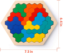 Load image into Gallery viewer, Coogam Wooden Montessori Hexagon Puzzle Brain Blacksmith
