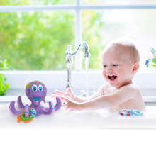 Load image into Gallery viewer, Floating Purple Octopus Bath Toy Brain Blacksmith
