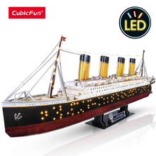 Load image into Gallery viewer, Cubicfun 3D LED Titanic Toys Model 266Pcs Brain Blacksmith
