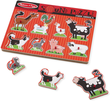 Load image into Gallery viewer, Farm Animals Sound Puzzle 8 Pcs (2.5 Difficulty) Brain Blacksmith
