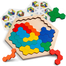 Load image into Gallery viewer, Coogam Wooden Montessori Hexagon Puzzle Brain Blacksmith
