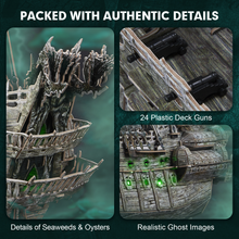 Load image into Gallery viewer, LED Flying Dutchman Pirate Ship Model 360 Pieces Brain Blacksmith
