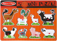 Load image into Gallery viewer, Farm Animals Sound Puzzle 8 Pcs (2.5 Difficulty) Brain Blacksmith
