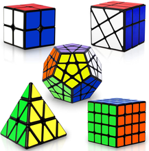 Load image into Gallery viewer, Speed Cube Set of 5! (3.5-6.5 Difficulty) Brain Blacksmith
