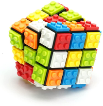 Load image into Gallery viewer, Speed Magic Rubix Cube 3X3 Build-On Brick Brain Blacksmith
