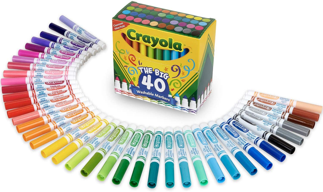 Crayola Ultra Clean Washable Markers (40 Colours!) Brain Blacksmith