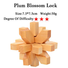 Load image into Gallery viewer, Kong Ming Wooden Puzzle Locks (3.0-5.0 Difficulty) Brain Blacksmith
