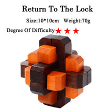 Load image into Gallery viewer, Kong Ming Wooden Puzzle Locks (3.0-5.0 Difficulty) Brain Blacksmith
