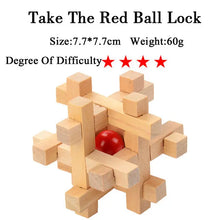 Load image into Gallery viewer, Kong Ming Wooden Puzzle Locks (3.0-5.0 Difficulty) Brain Blacksmith
