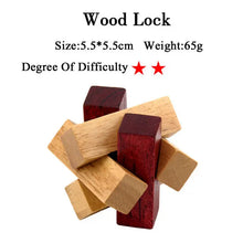 Load image into Gallery viewer, Kong Ming Wooden Puzzle Locks (3.0-5.0 Difficulty) Brain Blacksmith
