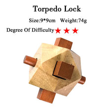 Load image into Gallery viewer, Kong Ming Wooden Puzzle Locks (3.0-5.0 Difficulty) Brain Blacksmith
