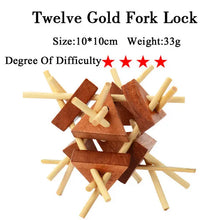 Load image into Gallery viewer, Kong Ming Wooden Puzzle Locks (3.0-5.0 Difficulty) Brain Blacksmith
