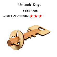 Load image into Gallery viewer, Kong Ming Wooden Puzzle Locks (3.0-5.0 Difficulty) Brain Blacksmith
