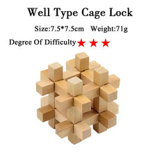 Load image into Gallery viewer, Kong Ming Wooden Puzzle Locks (3.0-5.0 Difficulty) Brain Blacksmith
