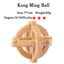 Load image into Gallery viewer, Kong Ming Wooden Puzzle Locks (3.0-5.0 Difficulty) Brain Blacksmith
