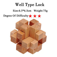 Load image into Gallery viewer, Kong Ming Wooden Puzzle Locks (3.0-5.0 Difficulty) Brain Blacksmith
