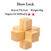 Load image into Gallery viewer, Kong Ming Wooden Puzzle Locks (3.0-5.0 Difficulty) Brain Blacksmith
