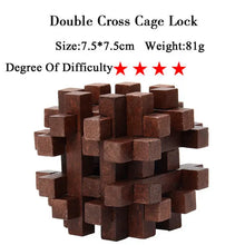 Load image into Gallery viewer, Kong Ming Wooden Puzzle Locks (3.0-5.0 Difficulty) Brain Blacksmith
