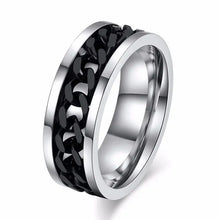 Load image into Gallery viewer, Men&#39;s Cuba Chain Anti-Stress Stainless Steel Ring Brain Blacksmith
