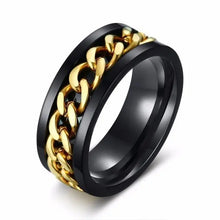 Load image into Gallery viewer, Men&#39;s Cuba Chain Anti-Stress Stainless Steel Ring Brain Blacksmith
